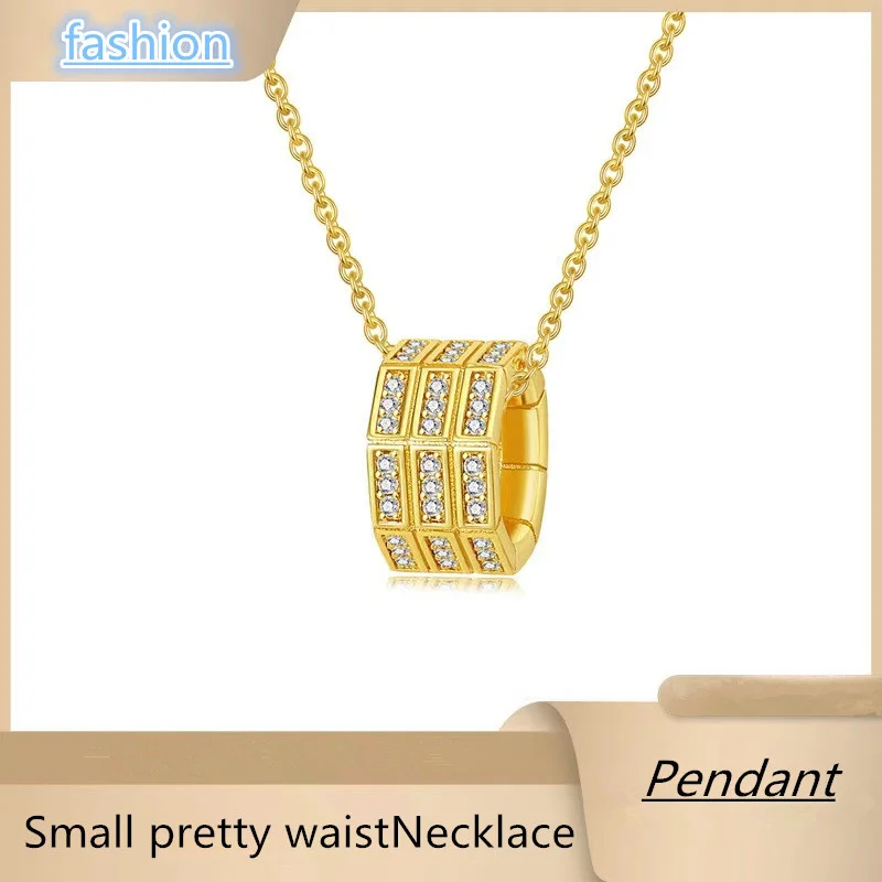 

Fashionable starry cylindrical necklace, versatile for women, high-end color preservation design, collarbone chain