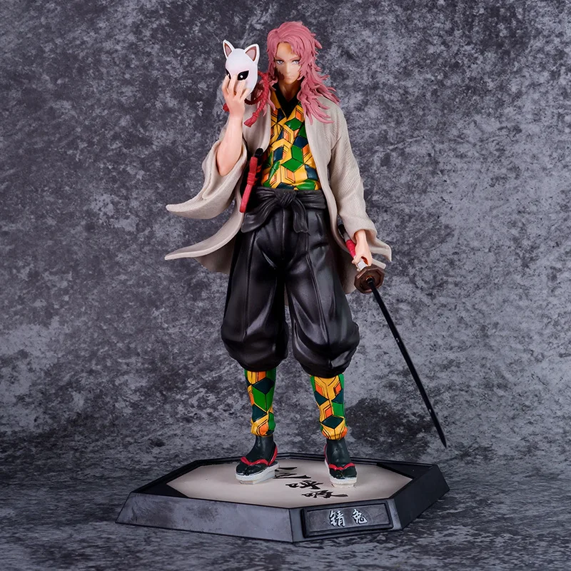 Anime Tomioka Giyuu Sabito Battle Ver. GK PVC Action Figure Statue Collectible Model Kids Toys Doll Gifts 27cm