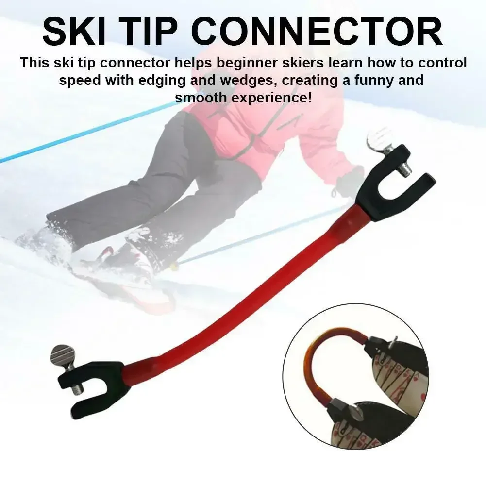 Professional Pad Children's Ski Tip Connector Freeride Strap for Skiing Beginners Teaching Aid for Edgie Wedgies