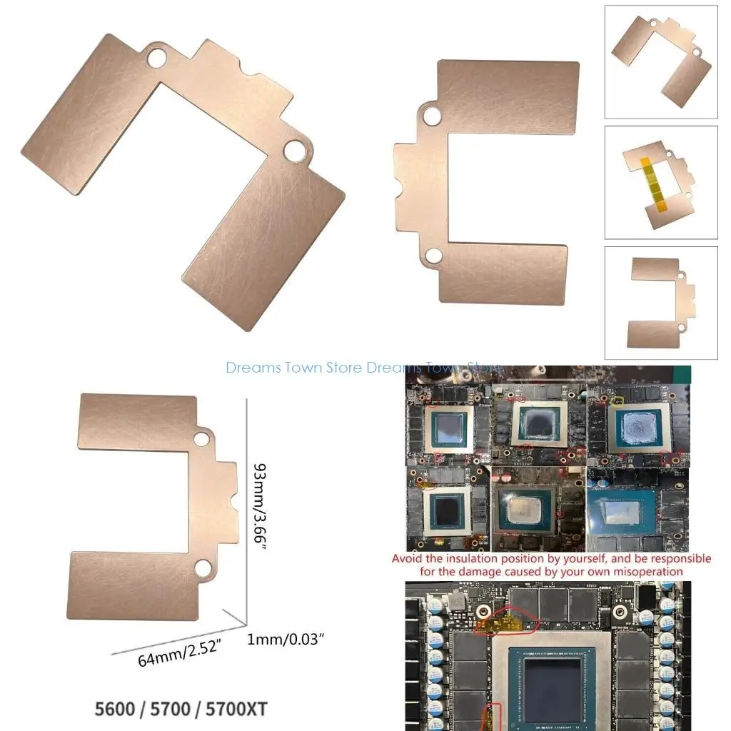 

HX6A Медный радиатор видеокарты, охладитель, термозамена, подставка 5600 5700XT