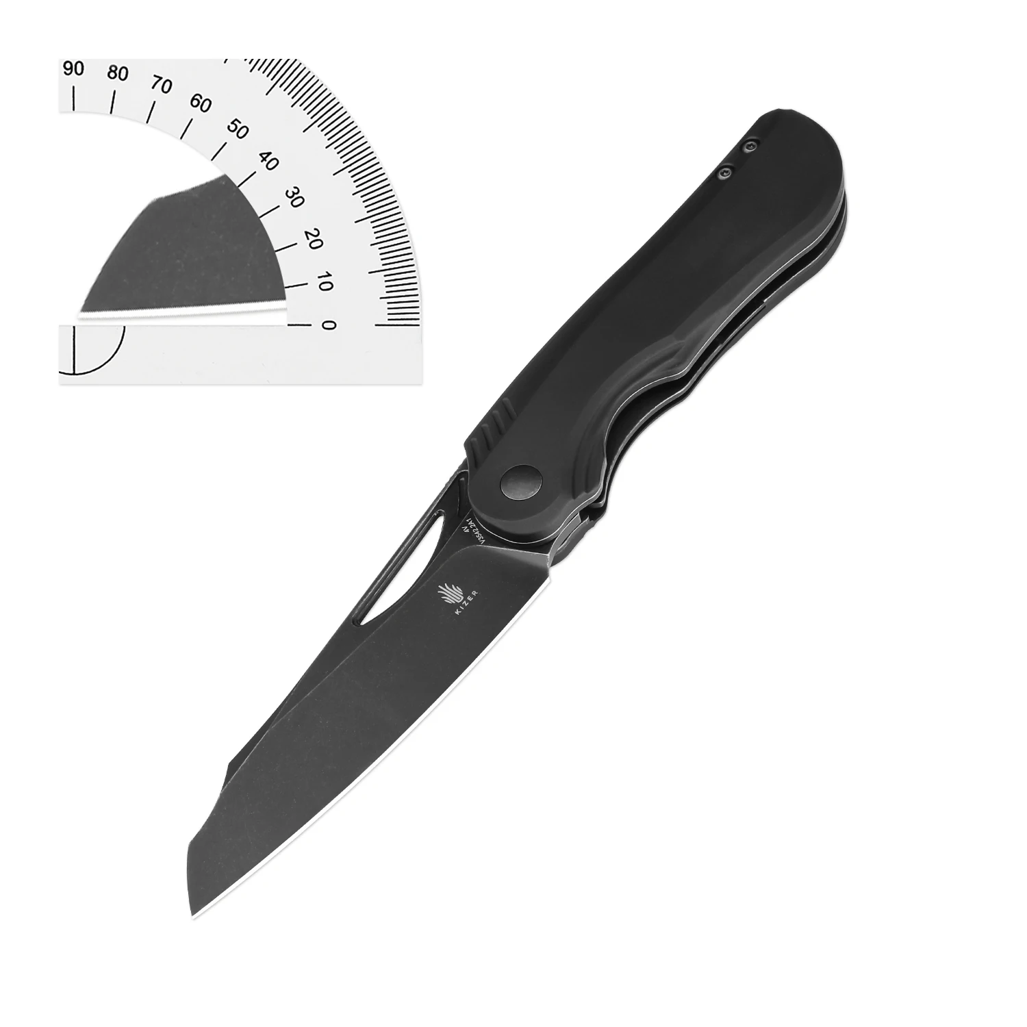 Kizer Pocket Knife Kobold 2.0 V3542.2A1 2023 New Aluminium Handle with 4V Steel Blade Bushcraft Knife for Outdoor Tools