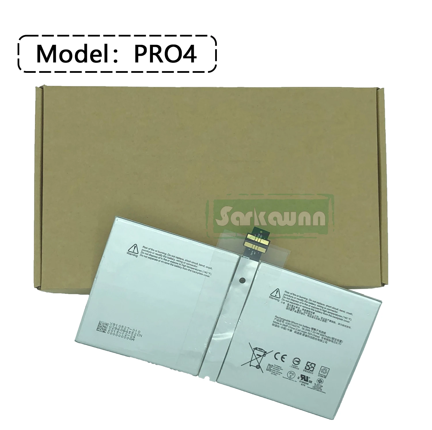 Imagem -06 - Sarkawnn-bateria do Portátil para Surface Pro 1724 7.5v 5087mah Pro4 G3hta027h Dynr01
