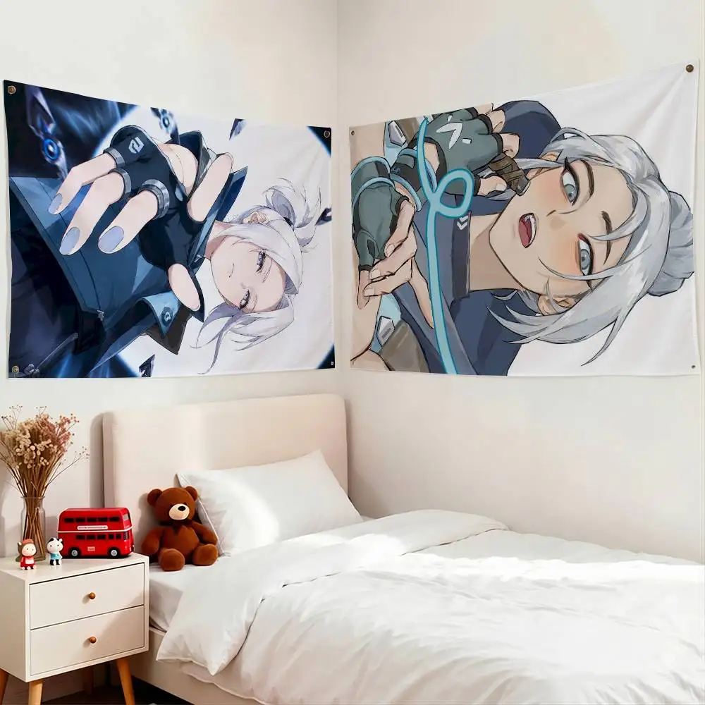 Valorants Jeff Flag Suitable For Party Club Outdoor Interior Wall Decoration Banner Fans Gift