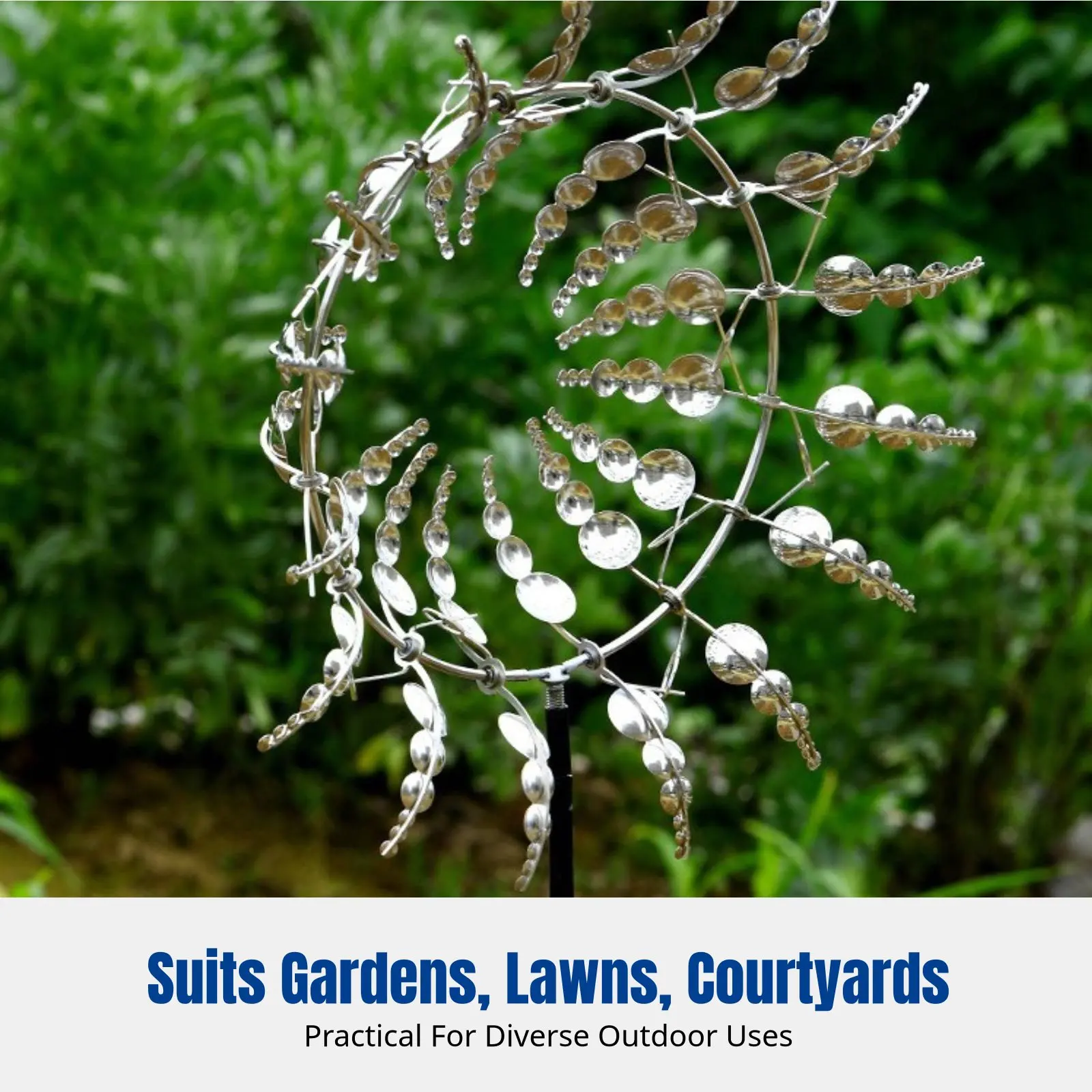 

Металлическая ветряная скульптура, уличный ветряной спиннер, садовый декор для газона, геометрический красочный железный декор для двора, устойчивый к погодным условиям