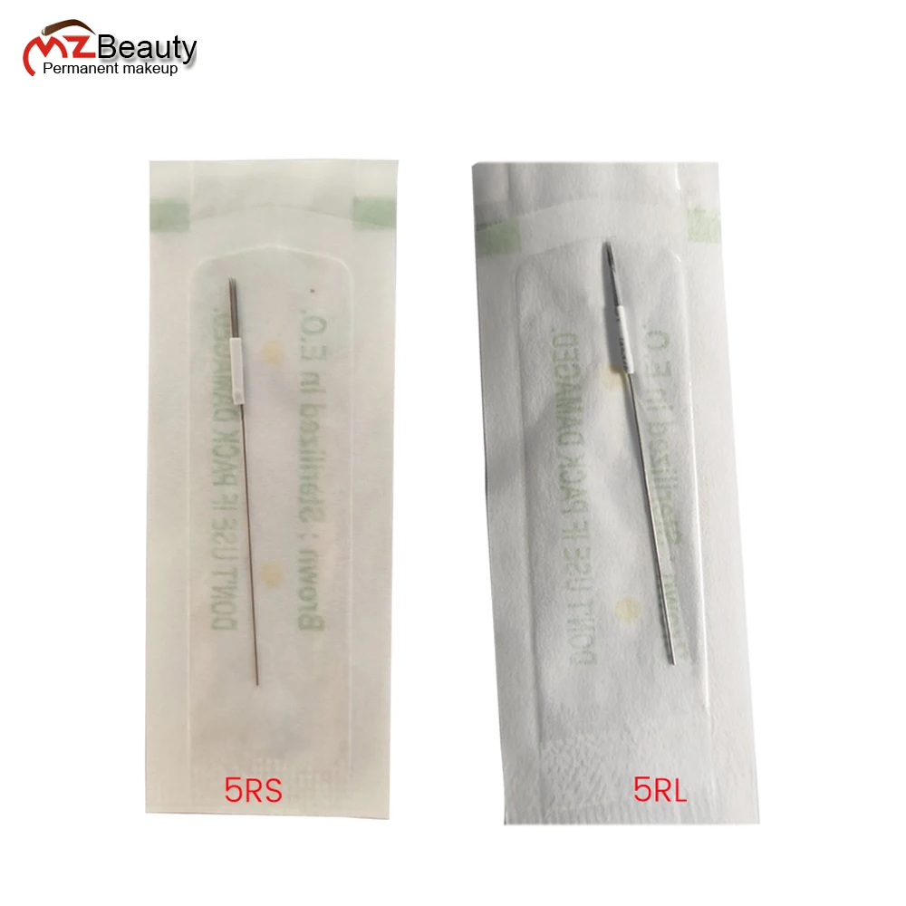 5RL 5RS Tattoo Needle R5 Disposable Sterilized Permanent Makeup Needles 0.35MM X 50MM Eyebrow Machine Round 5 Agulha Agujas