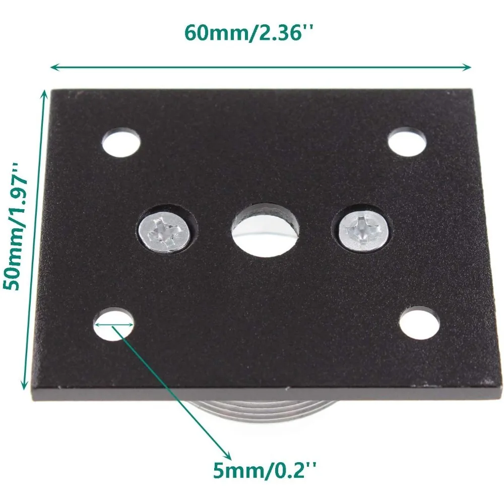 أرجل أريكة سوداء مقاس 6 بوصات، أقدام معدنية لسرير الأريكة وخزانة التلفزيون، أرجل أثاث بديلة من سبائك الألومنيوم، أقدام قابلة للتعديل مع 16 براغي #3