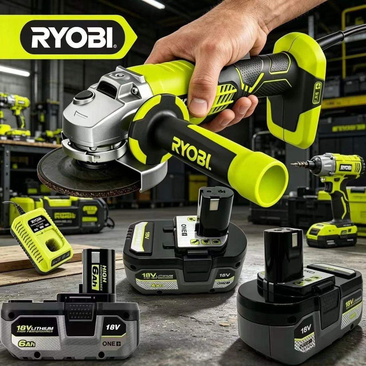 

RYOBI One+ P108 18V Rechargeable Li-ion Battery, Original Quality, Ideal Power Supply for P104 P107 RB18L50 RB18L20 Tools