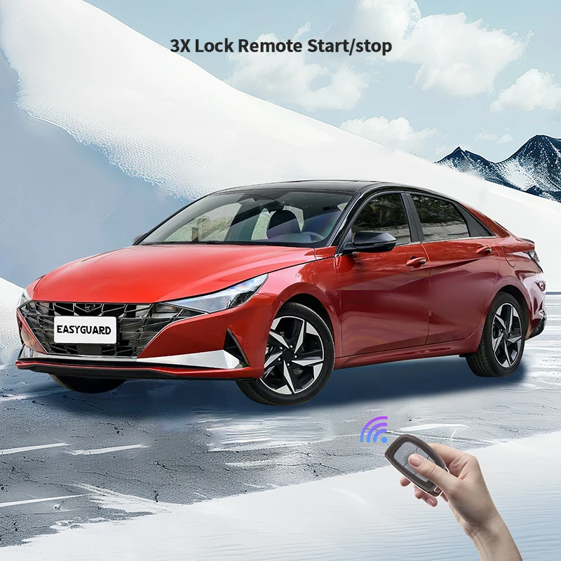 

EasyGuard Remote Starter for Hyundai Elantra 17-20 | IX25/IX35/Sonata 18-20| Push Start Button | Auto Gear | Gas/Diesel Engine