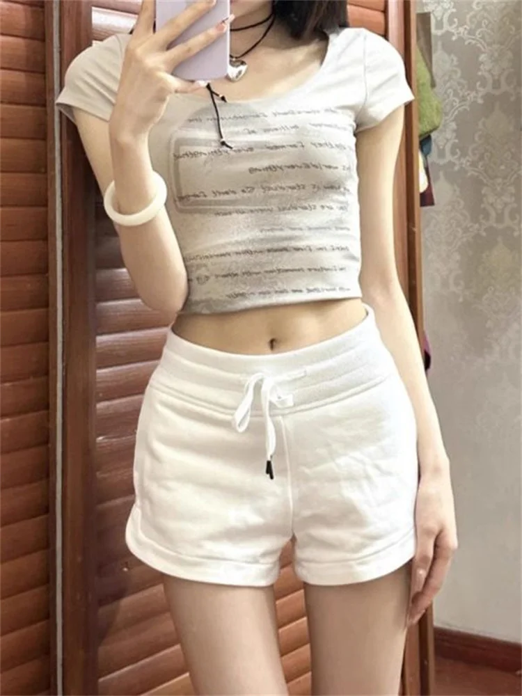 

High Waist Wide Leg Short Pants Women's Loose Comfortable Home Outdoor Sports Casual Beach Hot Pants Korean Style Summer