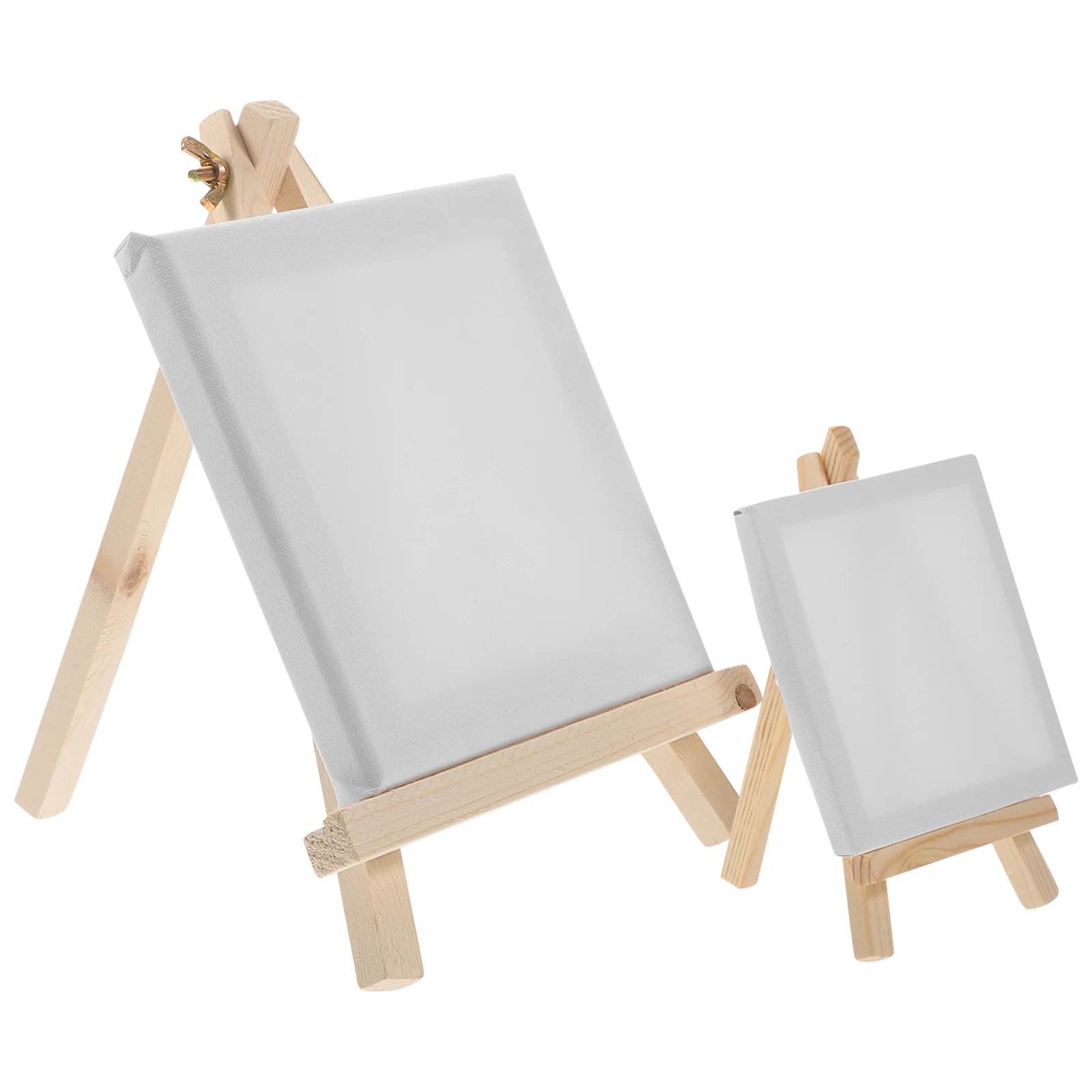 

2 PCS Canvas Tripod Wooden Easel Painting Mini Sketching Drawing Stand Frame Accessories Easels