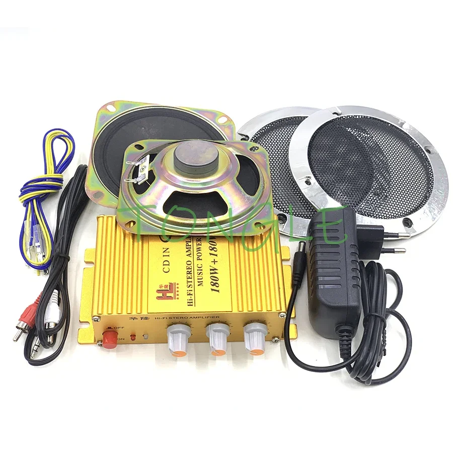 

Arcade Game Cabinet Audio DIY Kit Stereo Amplifier Digital Power Amplifier PC Car DVD MP3 Music Player 4 inch Speaker Grille