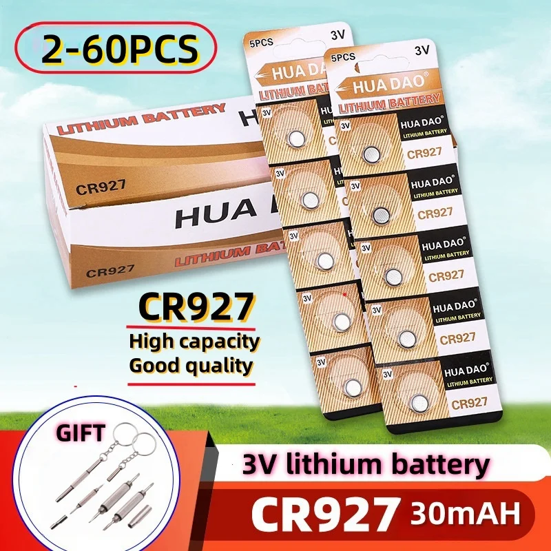 Wholesale 2-60PCS 3V Lithium Batteries CR927 CR 927 For Remote Control Toy Clock Watch DL927 BR927 Button Coin Cells