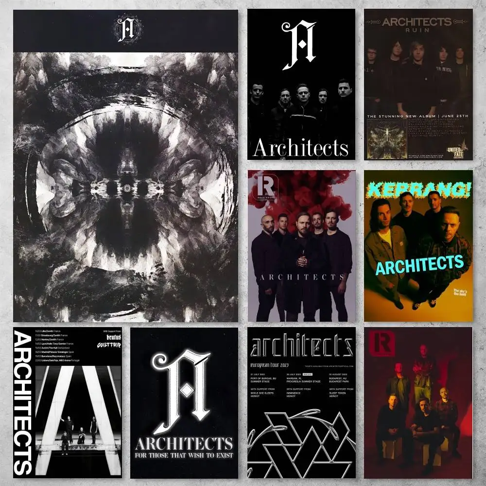Póster de Anime de la banda musical A-Architects, impresión de alta calidad, pegatina artística de pared impermeable para decoración de sala de estar y bar, regalo