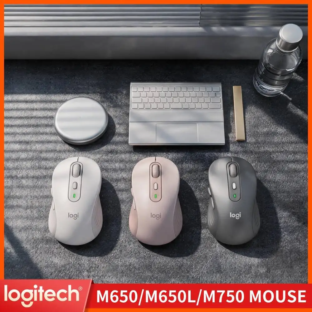 Logitech M650 Signature Ergonomic Mouse Silent Touch Click Tech Recycled Material Build Multi Device Pairing For Laptop User