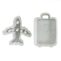 Aircraft Silicone Mould Handmade Scented Making Mold Luggage Soap Mould R7UB