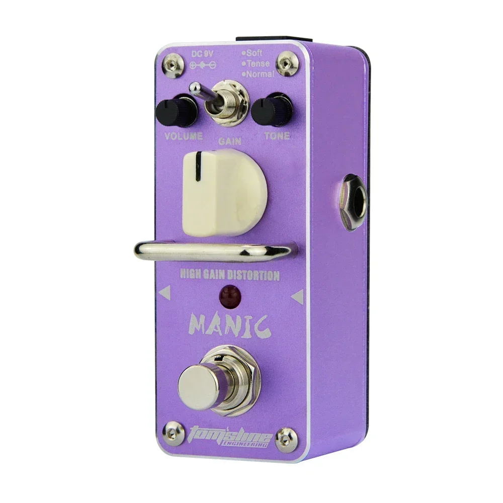 AROMA Manic Electric Guitar Pedal Effect High Gain Distortion Effect Mini Analogue True Bypass Pedal AMC-3 Guitar Accessories