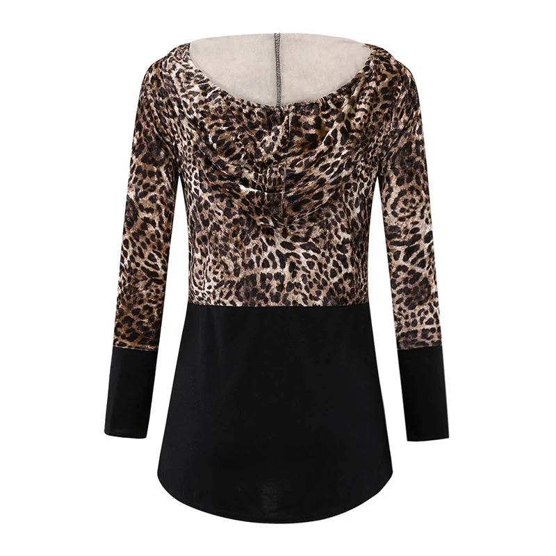 Abbigliamento per allattamento al seno donna Casual manica lunga stampa leopardata cuciture Top premaman maglietta Grossesse lattancia Manga Larga