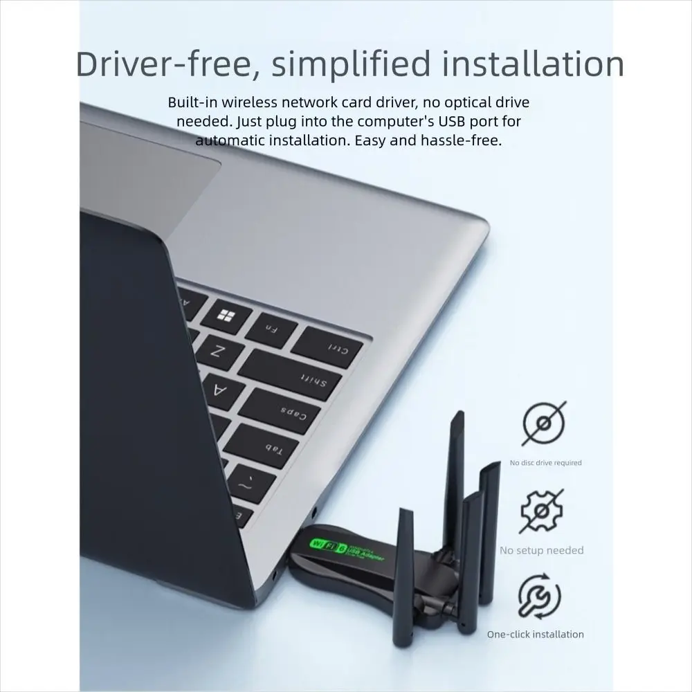 Portable 1300Mbps WiFi6 Network Card 2.4G/5Ghz AX900 Wireless Receiver Bluetooth USB3.0 Dual Band WiFi Receiver Universal