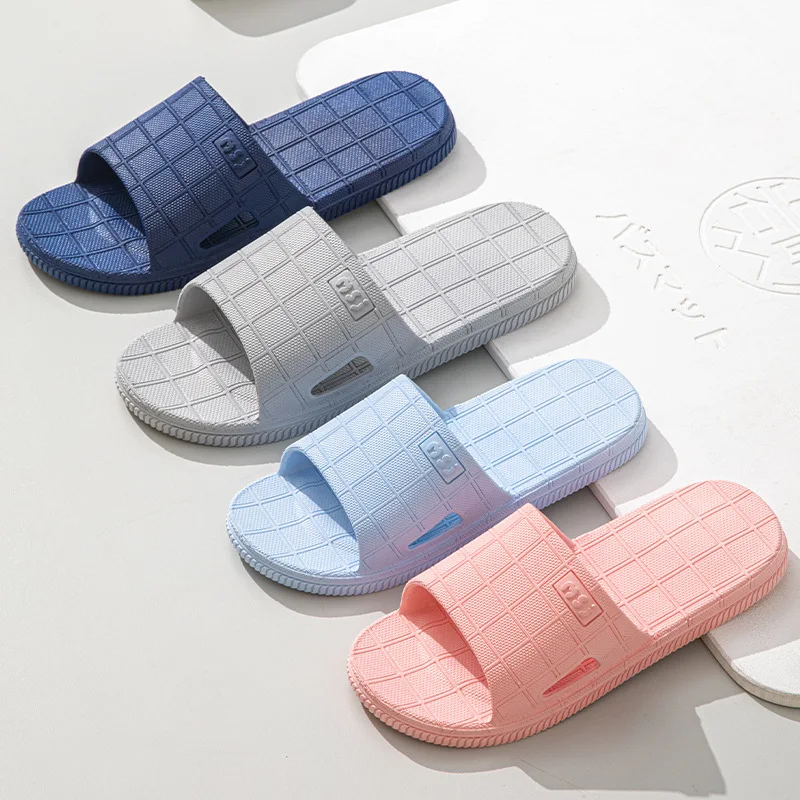 Women Men Summer plaid Slide Sandals Soft Sole Non Slip House Slippers Lightweight Bathroom Shower Indoor Outdoor Beach Shoes