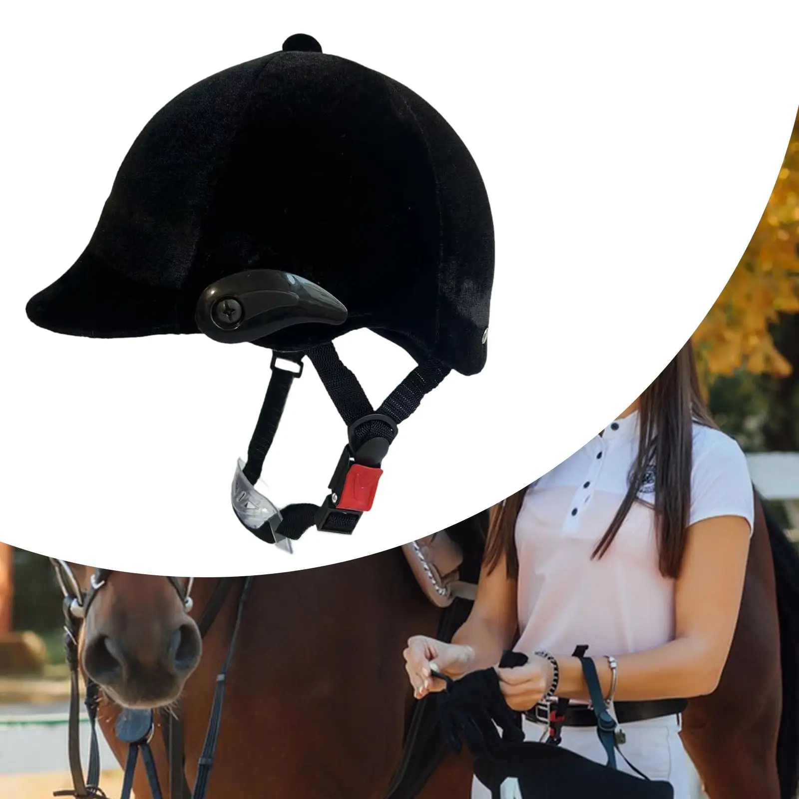 Horse Riding Helmet Professional Riding Cap Protective Gear Outdoor Sports Equestrian Hat Cap Adjustable Lightweight Equipment