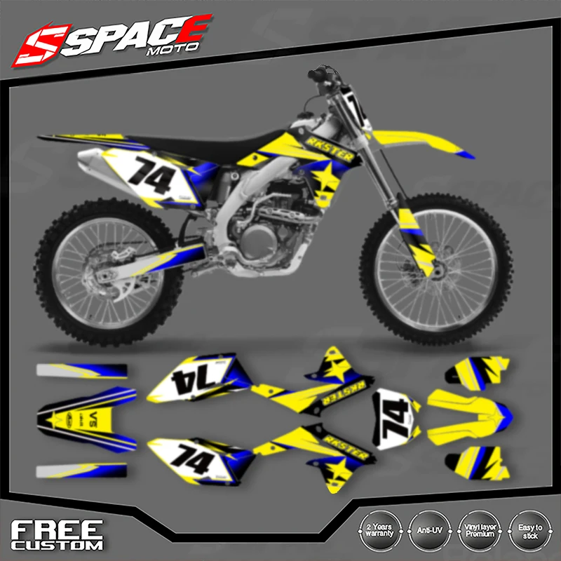 

SPACE Custom Motorcycle Graphics Background Decal for SUZUKI 2008 2009 2010 2011 2012 2013-2017 RMZ 450 Decals Stickers Kits 001