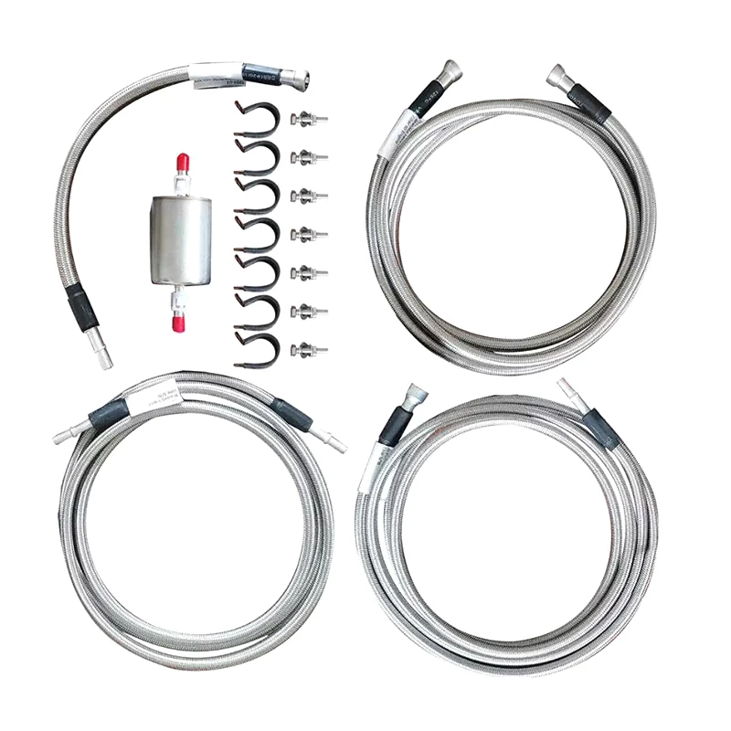 Accessori per auto di alta qualità Kit tubo flessibile carburante intrecciato Kit di fissaggio rapido per Silverado Sierra V8 Gas Flex Ext Cab 1999-03