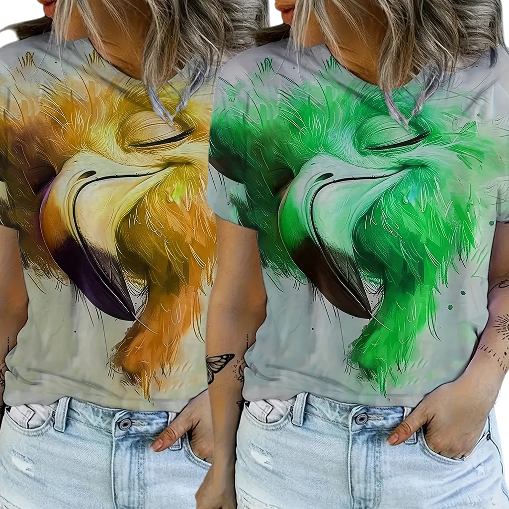 

New Women Fashion Printed Short Sleeve T-shirt Outdoor Sport Running Training Quick Drying Breathable Motorcycle Riding T-shirt