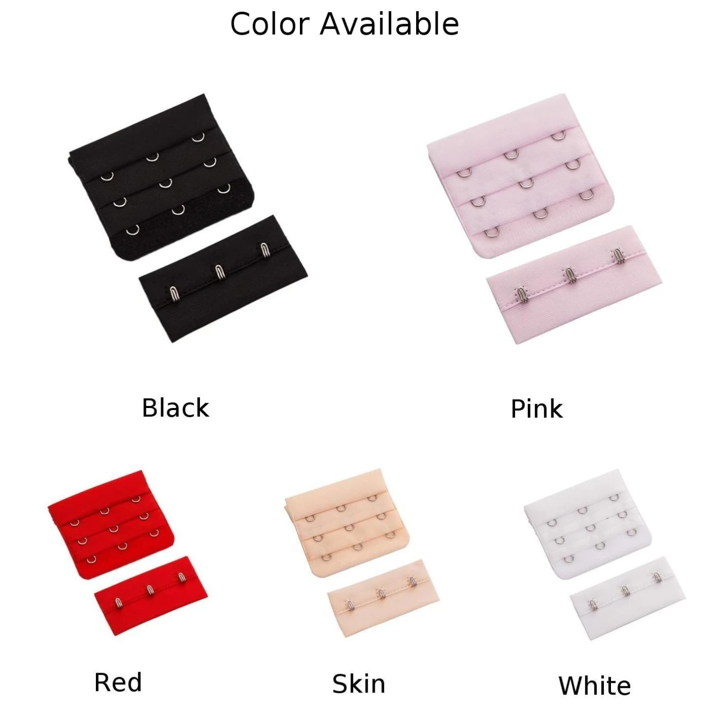 브래지어 익스텐더 스트랩 탑 란제리 속옷 액세서리, 브래지어 익스텐더 스트랩, 면 및 금속, 3 후크, 3 줄