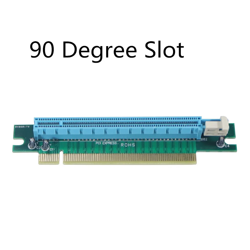 PCI Express X16 Riser-Adapterkarte 90 Grad rechtwinklig / 180 Grad flache Einsteckung PCI-e 16X Extender für 1U 2U PC-Server – Detail 1