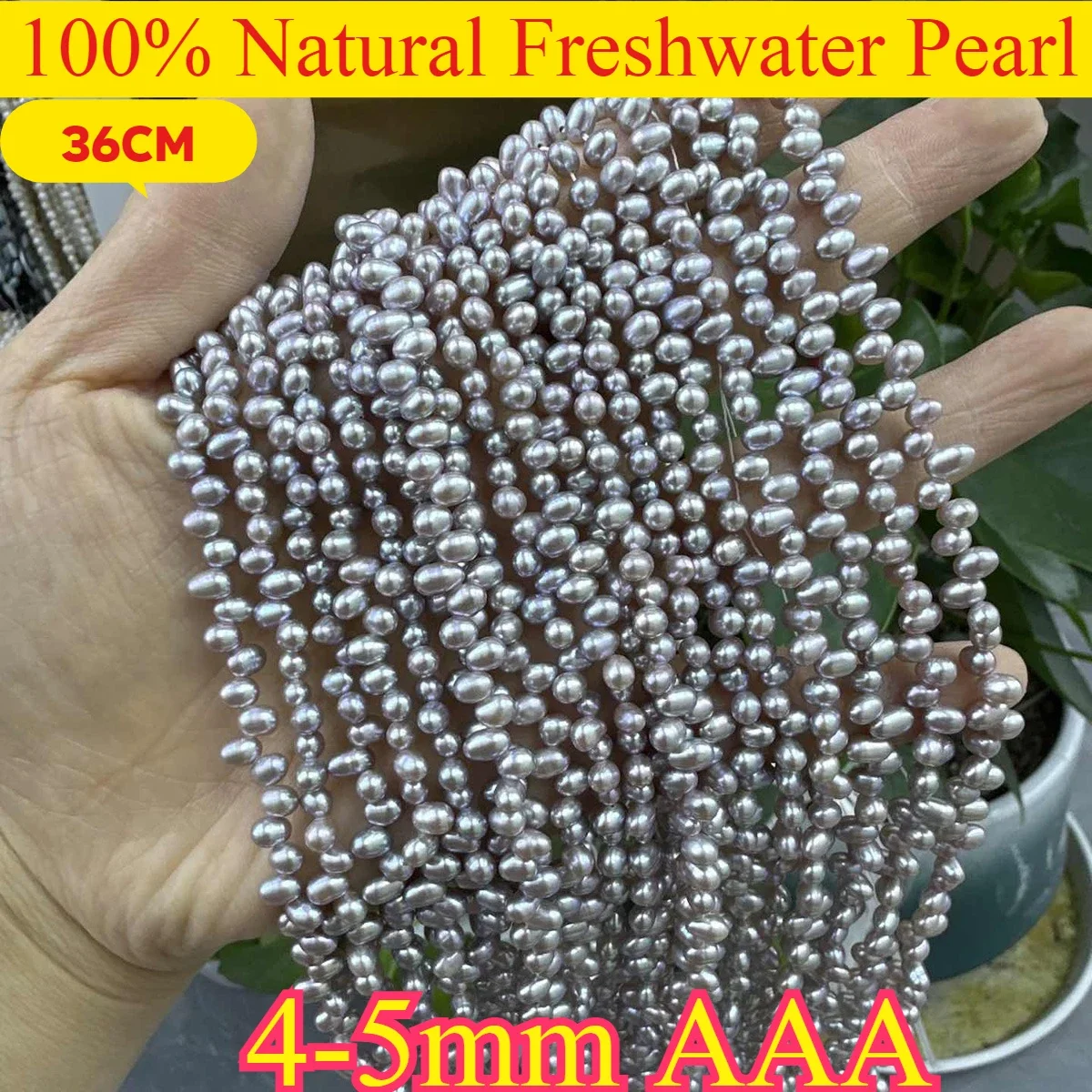 

4-5mm AAA Durable Natural Freshwater Pearl Round Purple Purple Bead Wedding for Jewelry Making DIY Necklace Bracelet Accessories