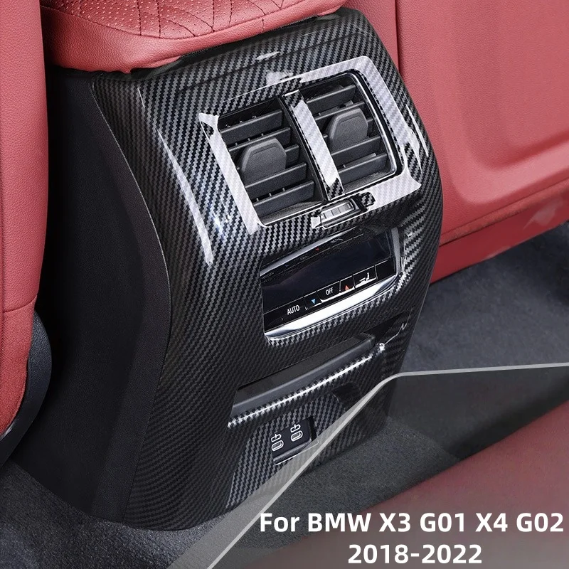 

Для BMW X3 G01 X4 G02: Защитная накладка на задний воздуховод кондиционера из ABS-пластика, рамка-накладка для защиты от ударов, аксессуар для интерьера автомобиля