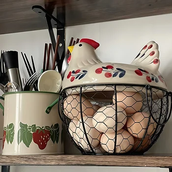 Farmhouse Hen Egg Basket 1