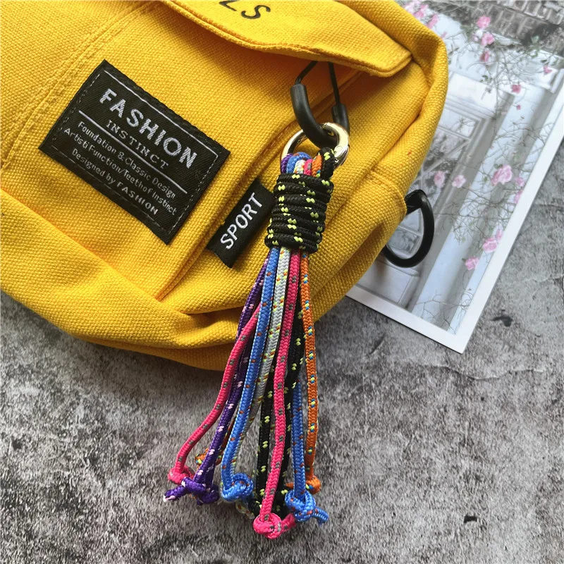 Accessories Handmade Landyard Colorful Cord for Keys Braid Pendant Bag Rope Strap Metal Keyring Lanyard Premium Chain Decorate