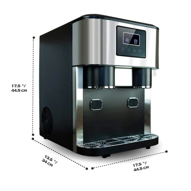 Elektryczny dozownik lodu 3 w 1 z dozownik do wody maszyna do kostek lodu z kruszonym lodem