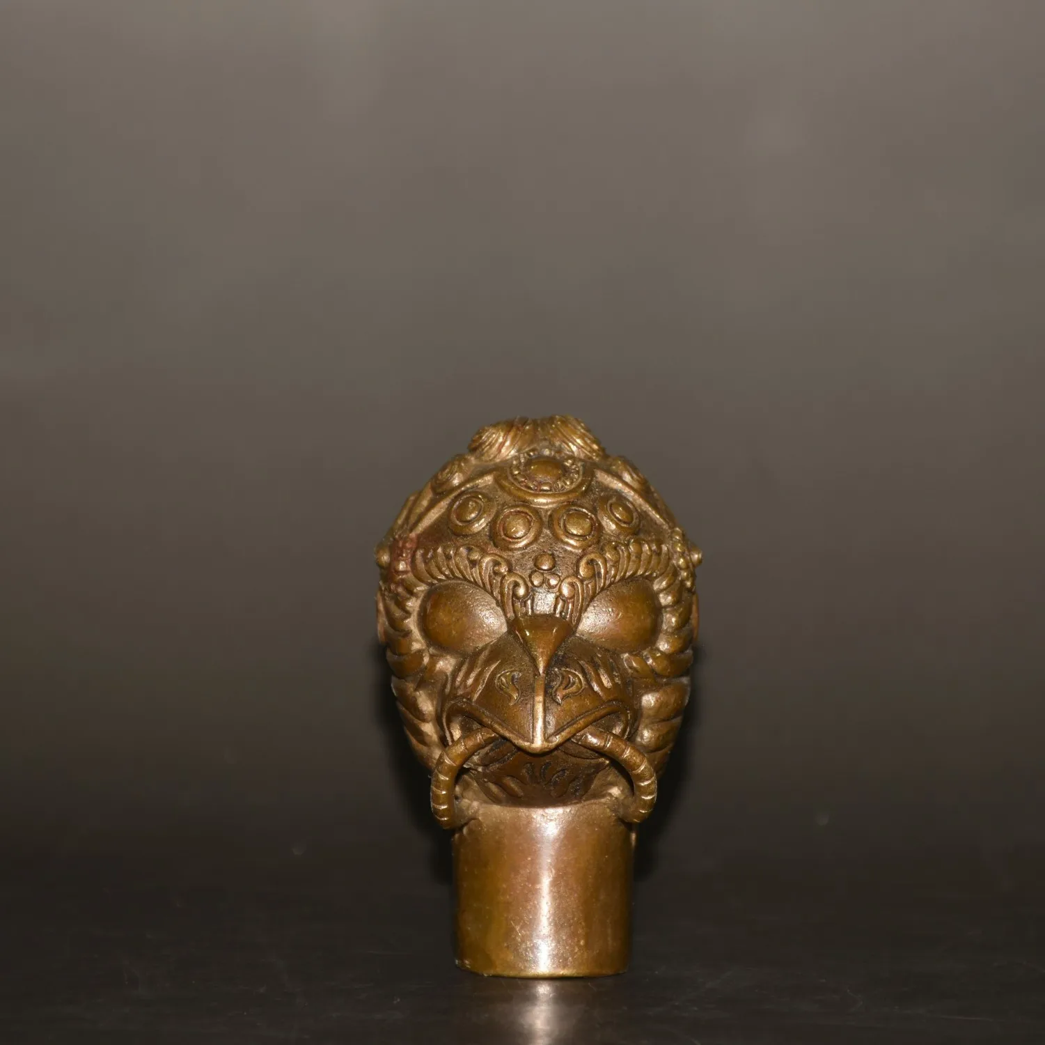 Pure copper eagle head cane head