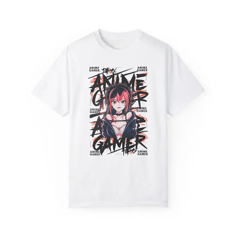 

Anime Girl Gamer Tshirt, Tokyo Style Unisex Tee for Gaming Fans - Manga Cosplay Shirt, Japanese Cartoon Video Game Top, Kawaii O