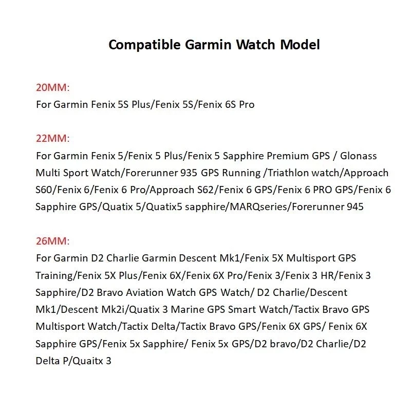 สายโลหะ26 22 20มม. สำหรับ Garmin Fenix 6S 6X 6 Pro Fenix 5X 5 5 5S สายรัดแม่เหล็ก3HR ปล่อยเร็วสร้อยข้อมือสแตนเลส