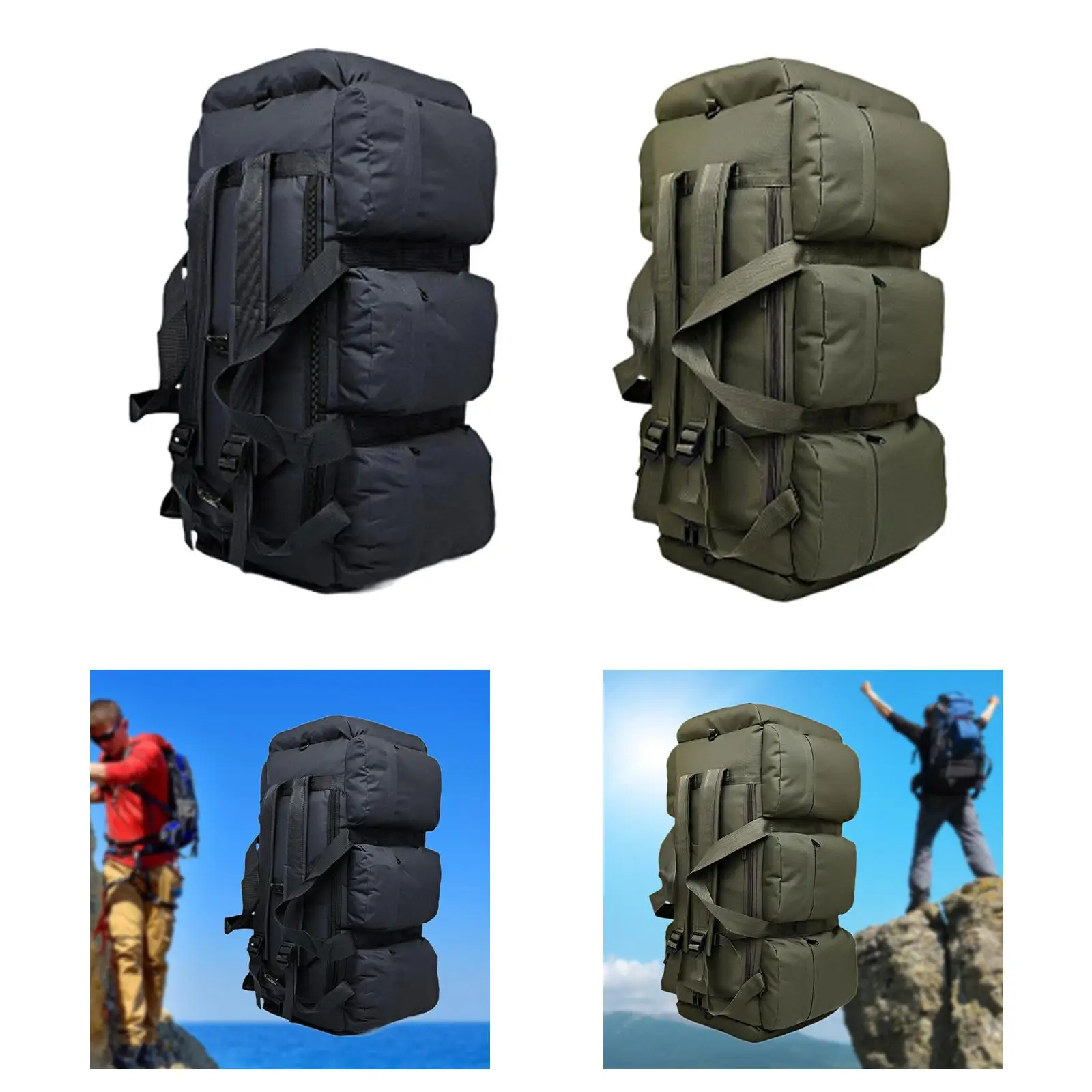 Hiking Backpack Daypack Adjustable Strap Rucksack Water Resistant Large Capacity