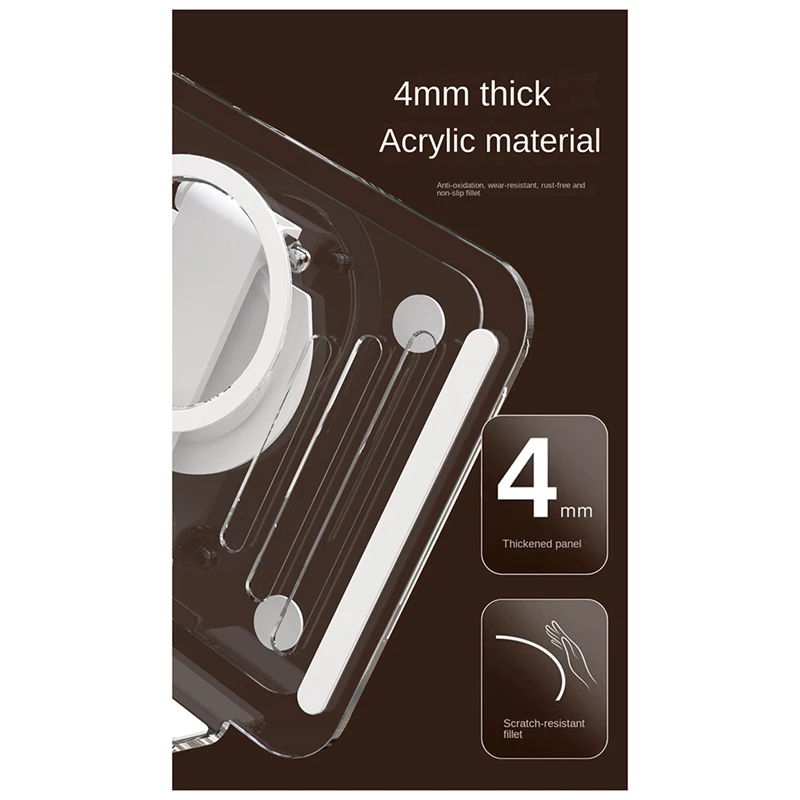 Dudukan Tablet lipat, dudukan Tablet akrilik transparan tahan lama dapat disesuaikan