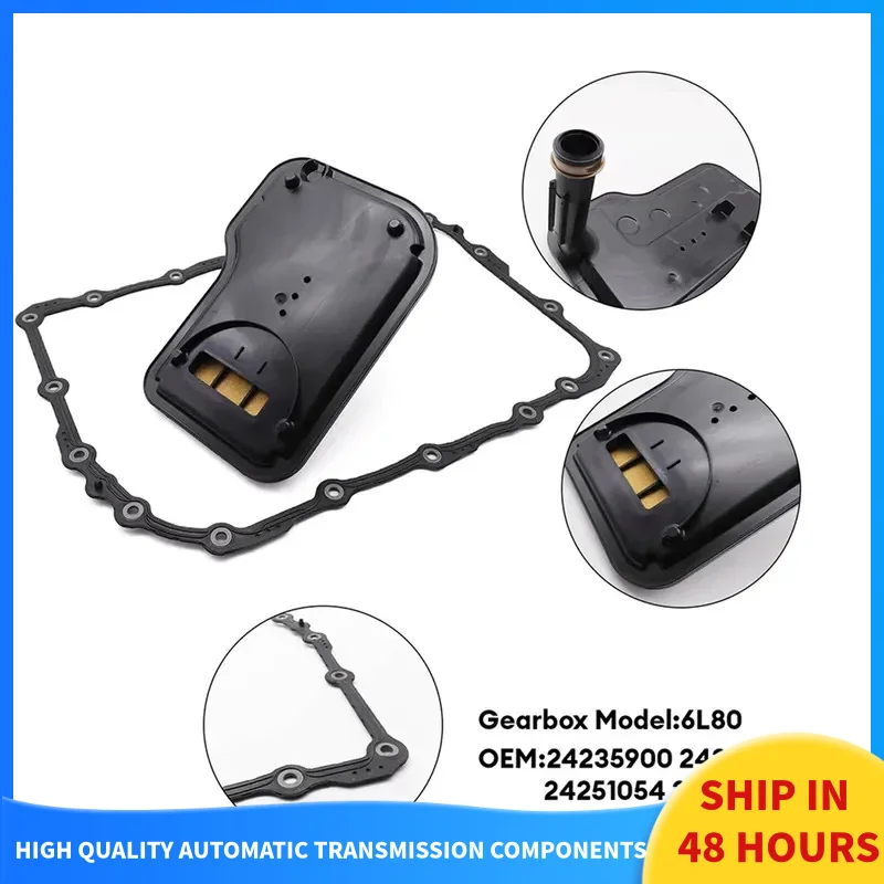 

For Cadillac Chevrolet Pontiac 24235900 24236932 24251054 24252158 6L80 Transmission Oil Filter & Oil Pan Gasket