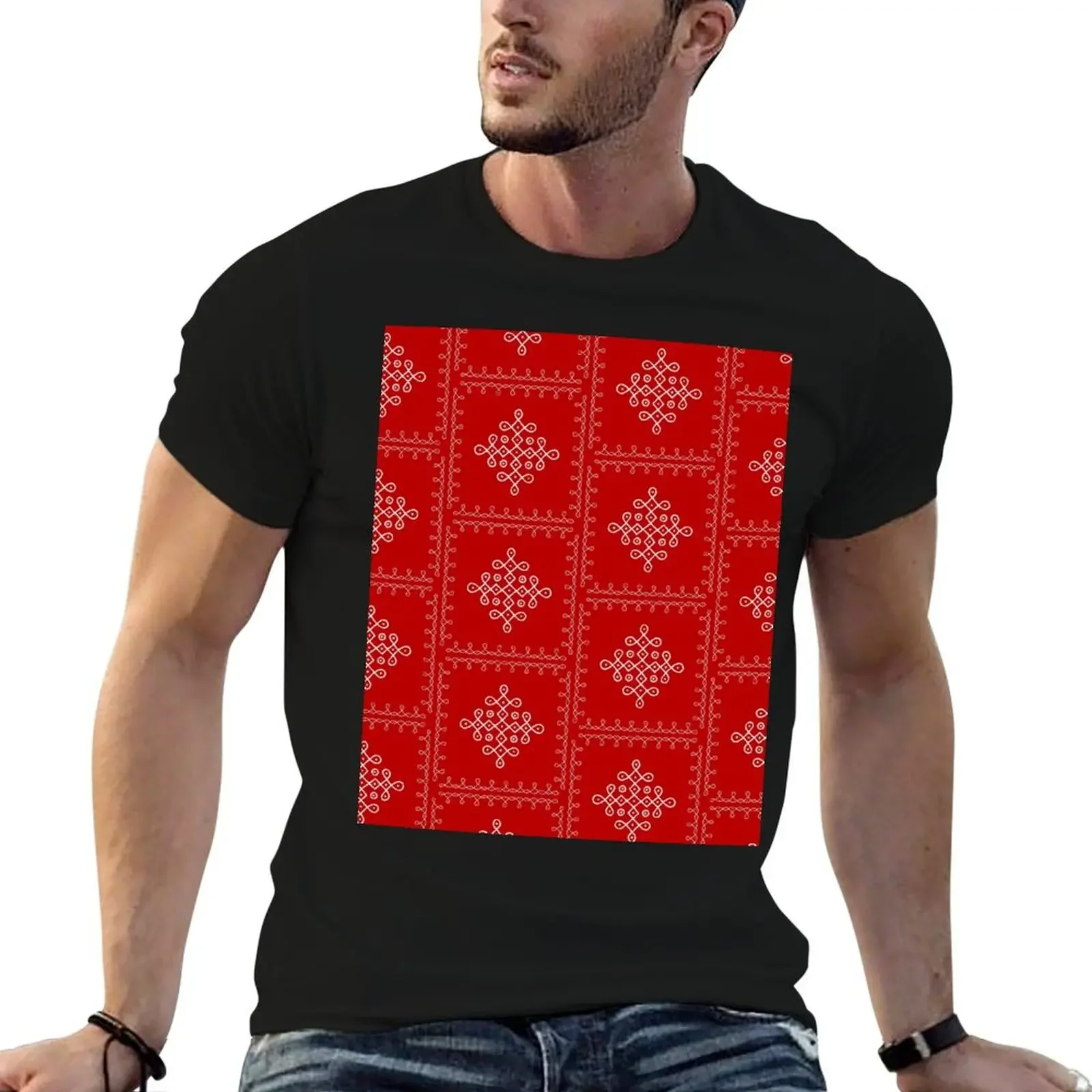 Dot Kolam, Rangoli, Indian traditional art T-Shirt designer shirts anime t shirts shirts graphic tees clothing for men