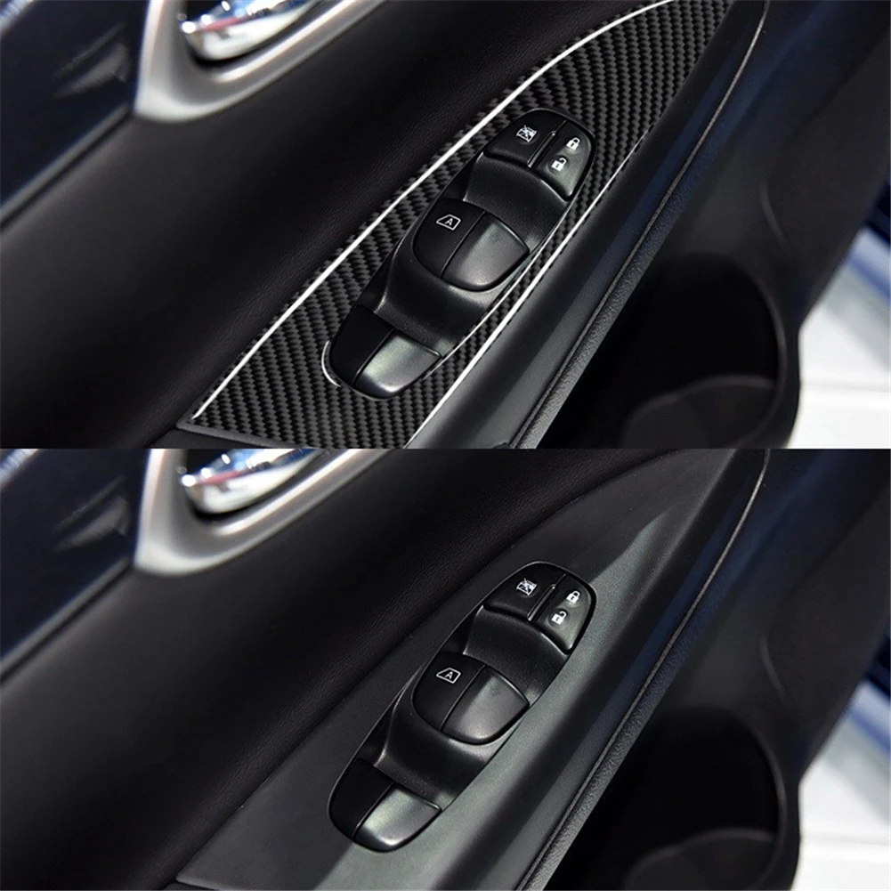 Carbon Fiber Car Stickers For Nissan Sentra 2013-2019 Decoration Cover Trim Interior Accessories