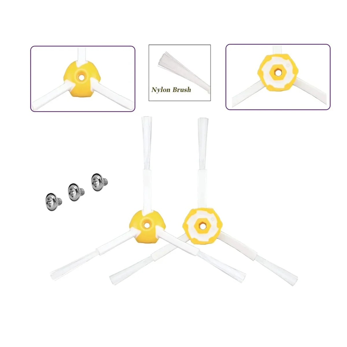 Irobot用サイドブラシ,Roomba 600, 700シリーズ,694, 692, 690, 680, 660, 665, 651, 650, 614, 760, 770, 780, 776 500シリーズ595、585、564