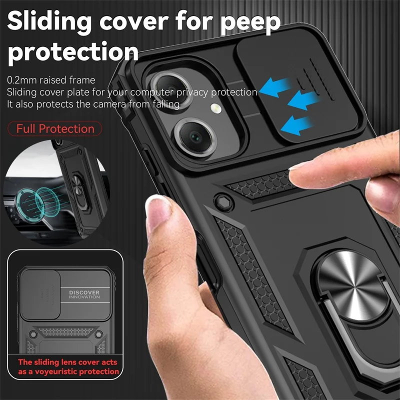 Funda For Samsung Galaxy A06 Case Slide Lens Protect Shockproof Armor Phone Case for Sumsung A06 A 06 GalaxyA06 6.7