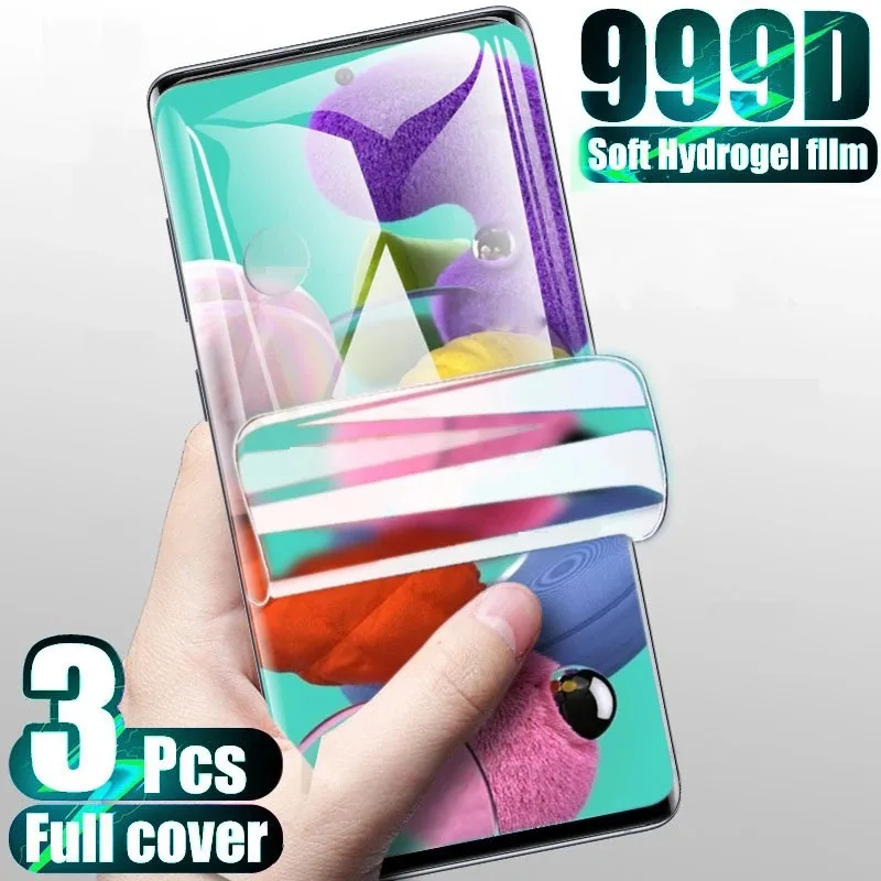 Гидрогелевая пленка для Samsung Galaxy A10 A20 A20E A30 A40 A50 A50S A60 A70 A11 A21 A31 A41 A51 A71, Защитная пленка для экрана, не стекло, 3 шт.