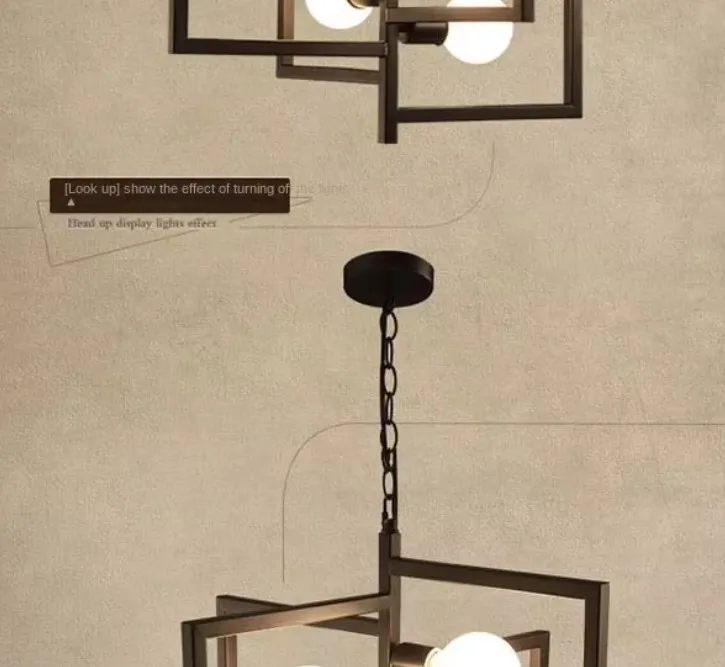 Creative American Chandelier Personality Korean Simple Ceiling Lamps Living Room Nordic Dining Room Bedroom Led Retro Chandelier
