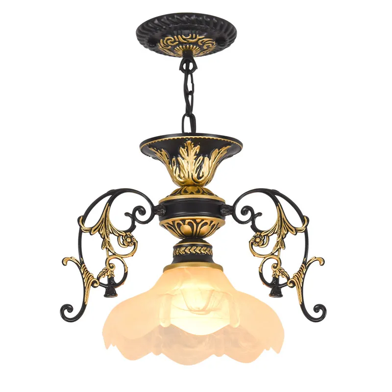 American New Chandelier Aisle Restaurant Retro Lamps Single Head Lamp Jane European Balcony Entrance Bedroom Lamp