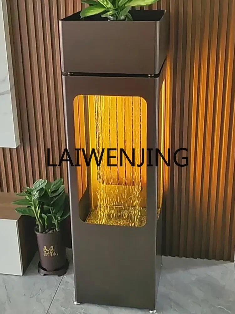 Light luxury ornament fountain circulating water indoor and outdoor entrance large jewelry living room decoration