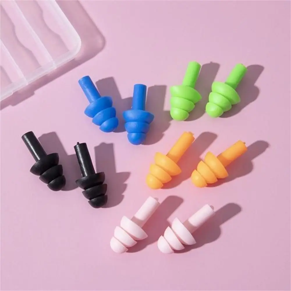 New TPE Ear Plugs With Box Waterproof 10 Colors Swim Dive Supplies Prevent Water Protection Snore Hearing Protect Swimming