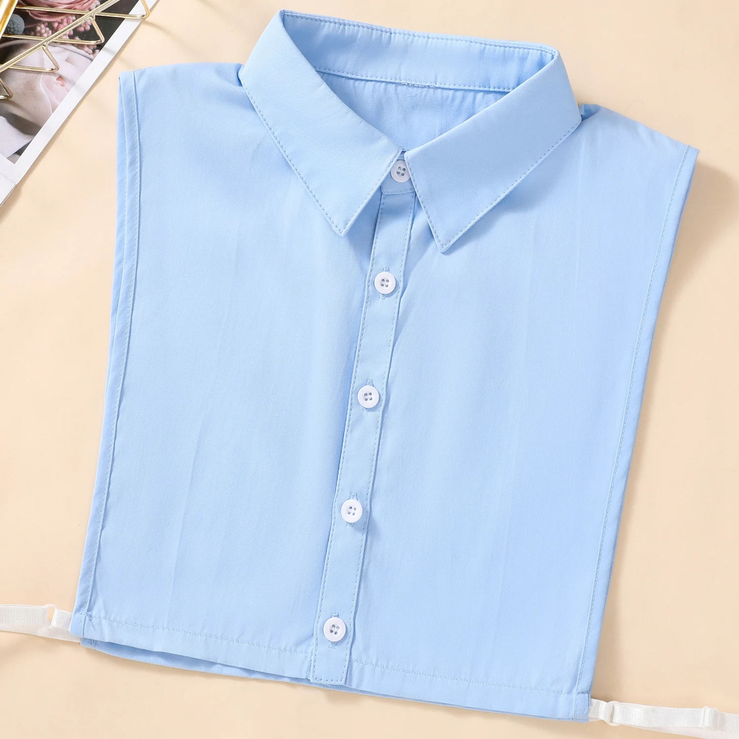 Женский искусственный воротник, искусственный воротник полурубашки, универсальный искусственный воротник для официальной одежды, подходит для весны, лета, осени.